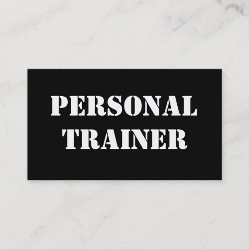 Personal Trainer Business Card