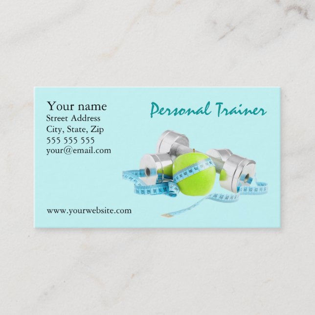 Personal Trainer business card (Front)