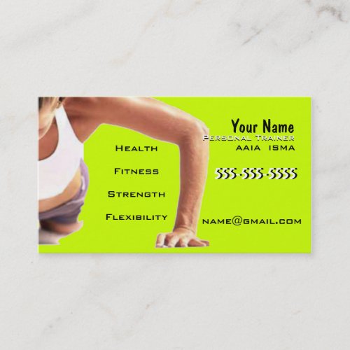 Personal Trainer Business Card Template