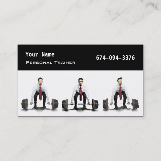 Customizable Personal Trainer Business Card