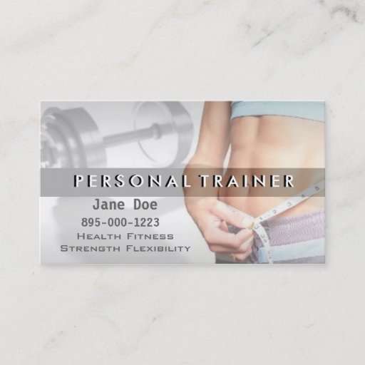 Customizable Personal Trainer Business Card Template