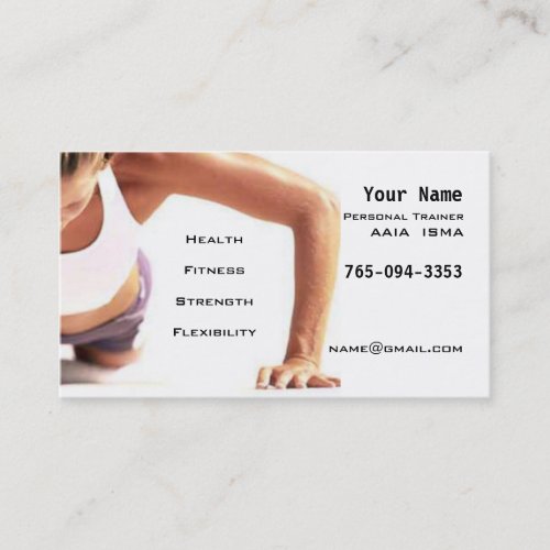 Personal Trainer Business Card Template