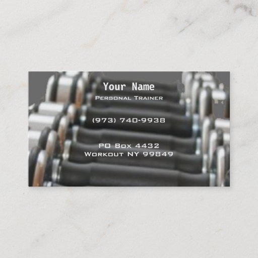 Customizable Personal Trainer Business Card Templates