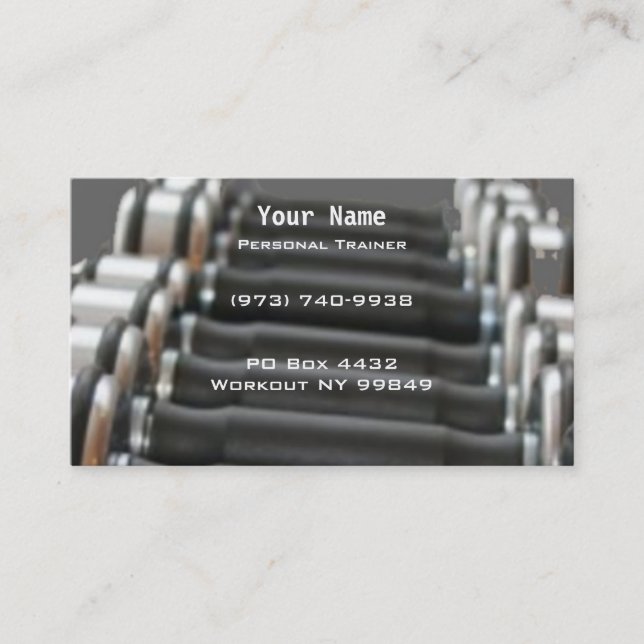 Personal Trainer Business Card (Front)