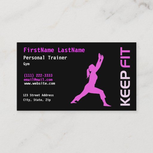 Customizable Personal Trainer Business Card