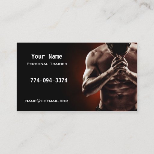 Customizable Personal Trainer Business Cards