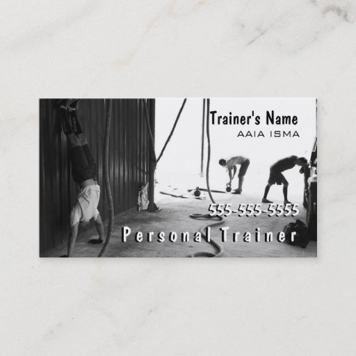 Customizable Personal Trainer Business Cards