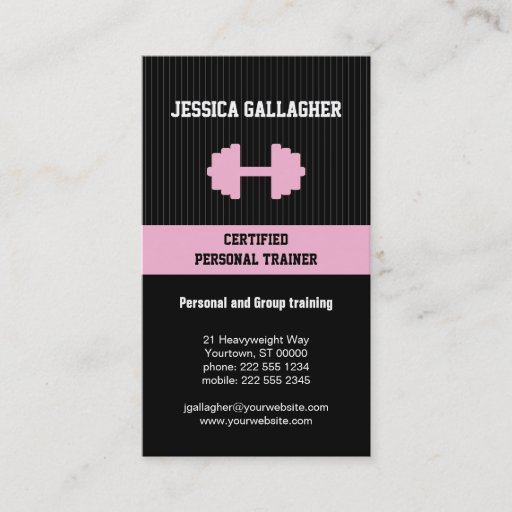 Customizable Personal Trainer Business Card