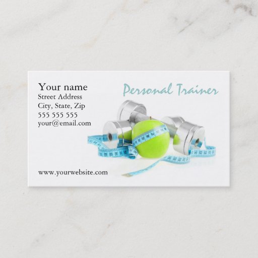 Customizable Personal Trainer business card