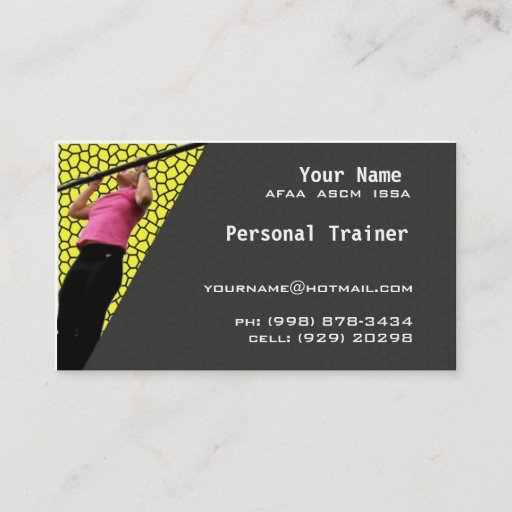 Customizable Personal Trainer Business Card Template
