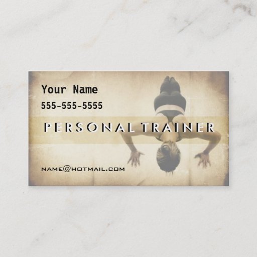 Customizable Personal Trainer Business Cards