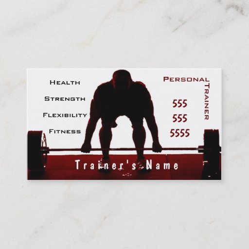 Customizable Personal Trainer Business Card