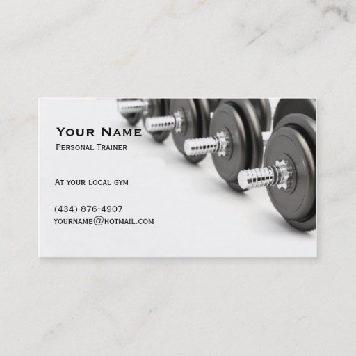 Customizable Personal Trainer Business Card Template