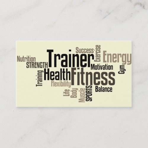 Personal Trainer Business Card