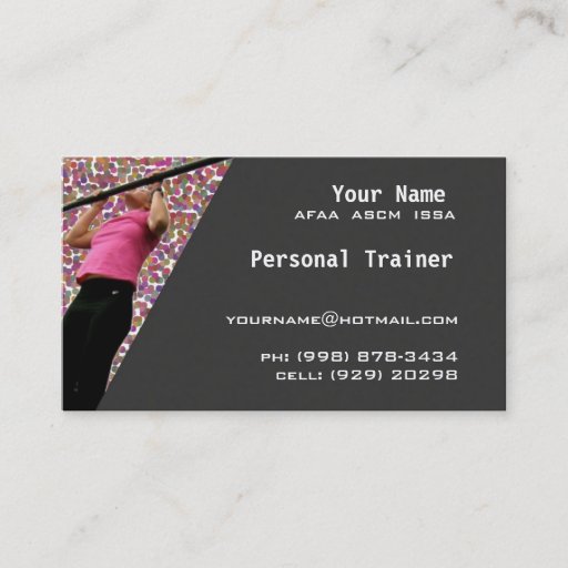 Customizable Personal Trainer Business Cards