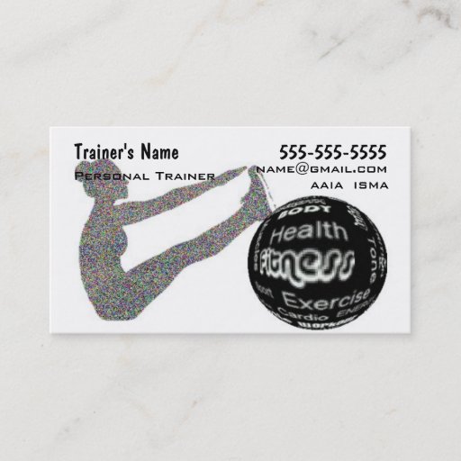 Customizable Personal Trainer Business Card Template