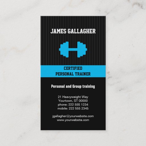 Customizable Personal Trainer Business Card