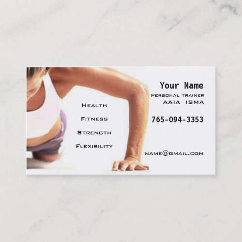 Personal Trainer Business Cards