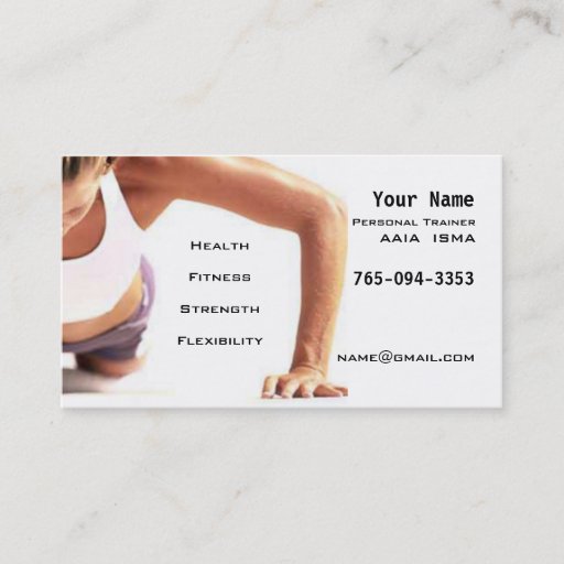 Customizable Personal Trainer Business Cards