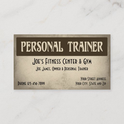 Customizable Personal Trainer Business Card