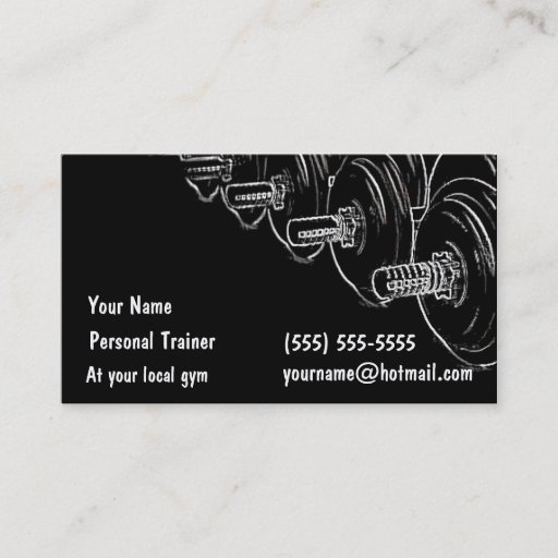 Customizable Personal Trainer Business Card