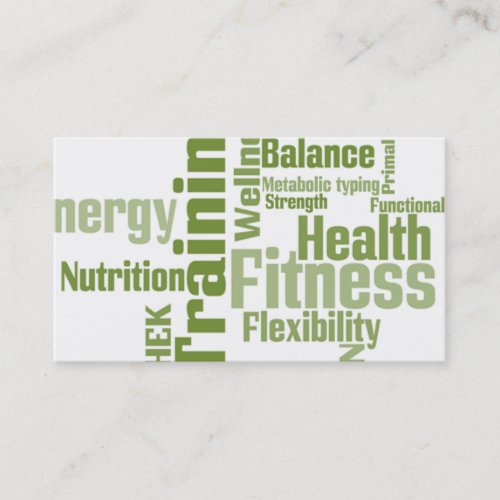 Personal Trainer Business Card