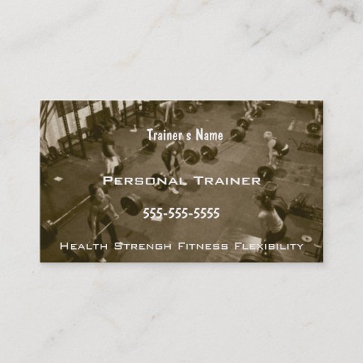 Customizable Personal Trainer Business Card Templates