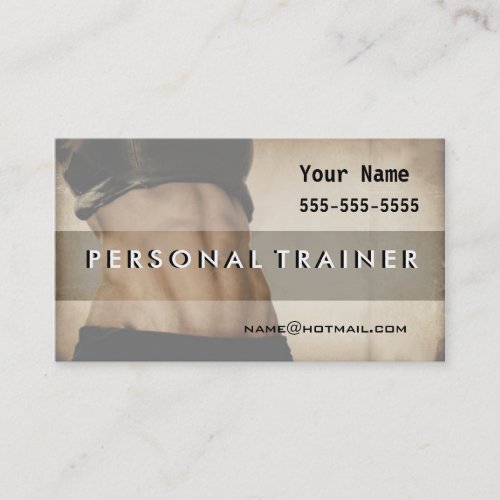 Personal Trainer Business Cards