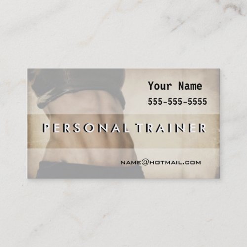 Personal Trainer Business Card