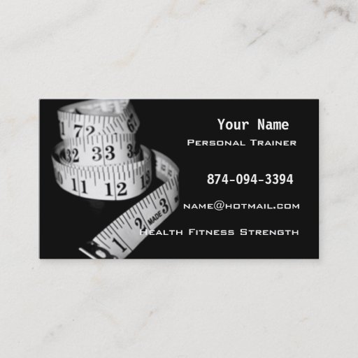 Customizable Personal Trainer Business Card Template