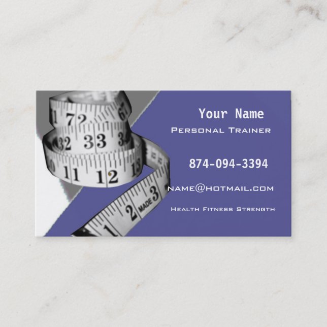 Personal Trainer Business Card (Front)