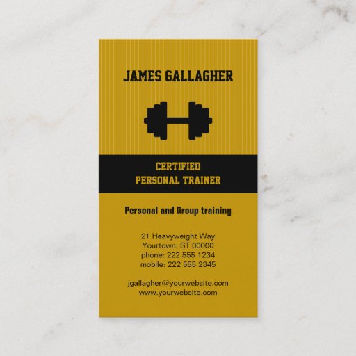 Customizable Personal Trainer Business Card