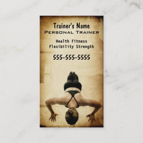 Personal Trainer Business Card Template