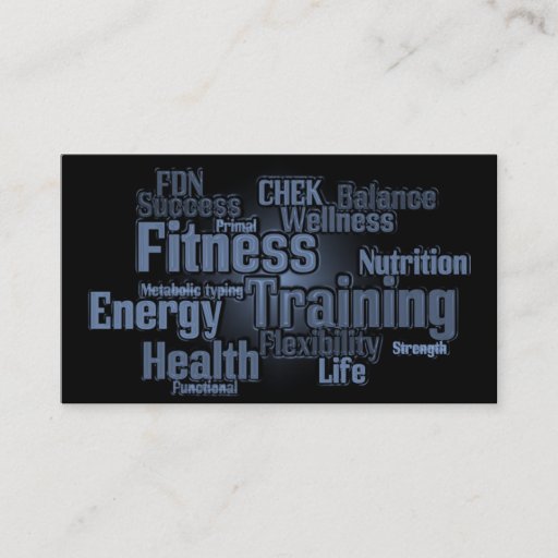 Customizable Personal Trainer Business Card