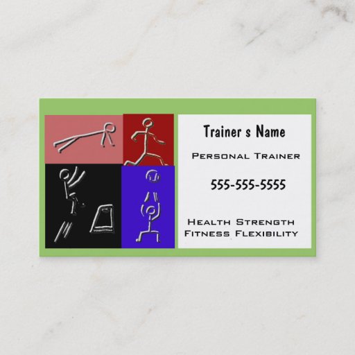 Customizable Personal Trainer Business Card Template