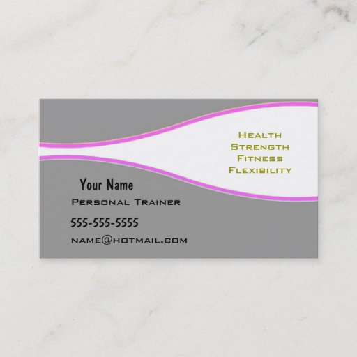 Customizable Personal Trainer Business Cards