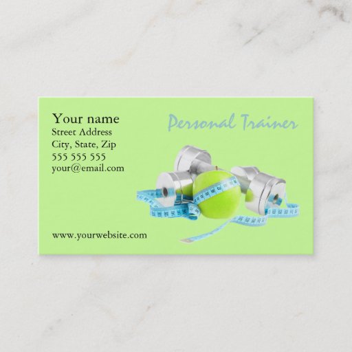 Customizable Personal Trainer business card