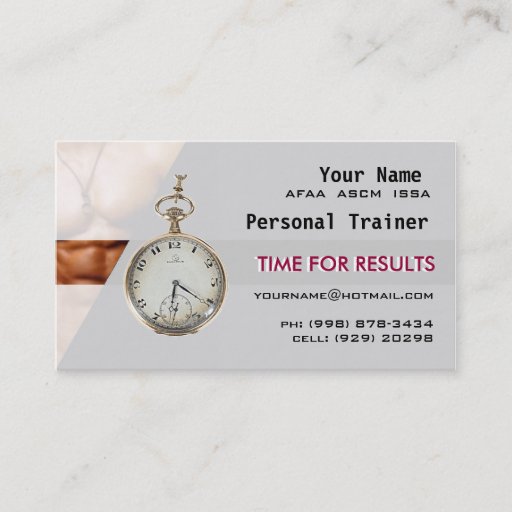 Customizable Personal Trainer Business Card