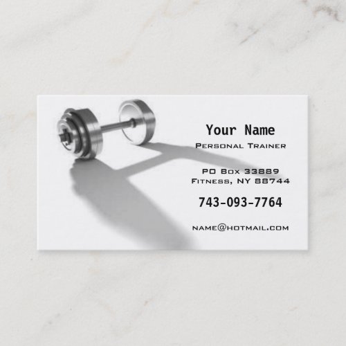 Personal Trainer Business Card