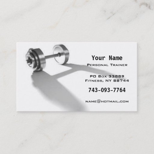 Customizable Personal Trainer Business Card