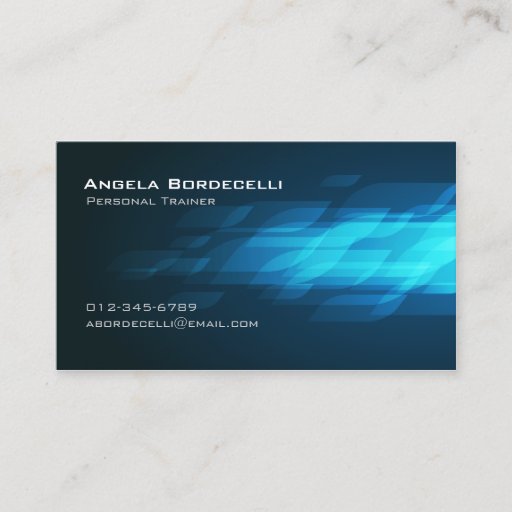 Customizable Personal Trainer Business Card Flashback