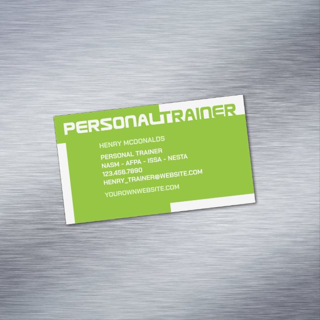 Personal Trainer Business Card Magnet (In Situ)