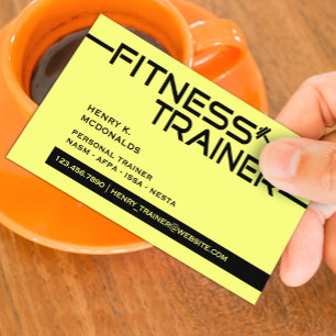 Personal Trainer Business Card Template