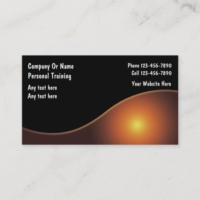 Personal Trainer Business Cards (Front)