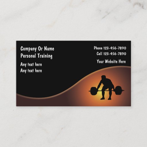 Customizable Personal Trainer Business Cards