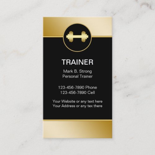 Personal Trainer Business Cards