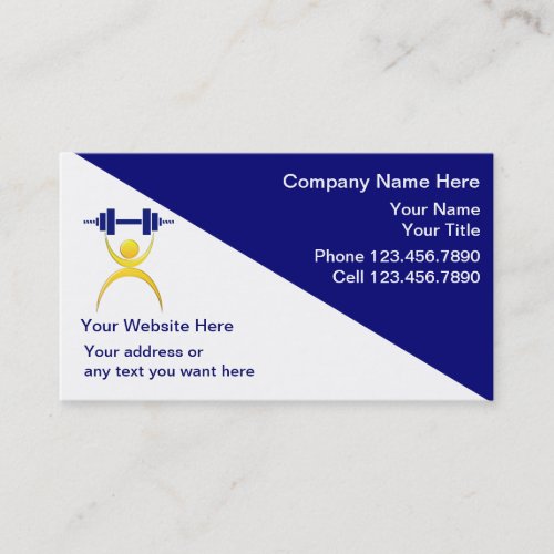 Personal Trainer Business Cards