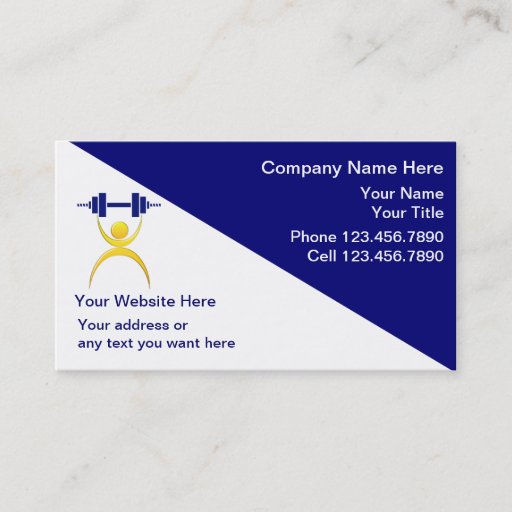 Customizable Personal Trainer Business Cards