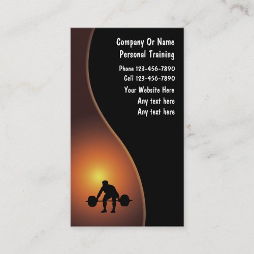 Personal Trainer Business Cards