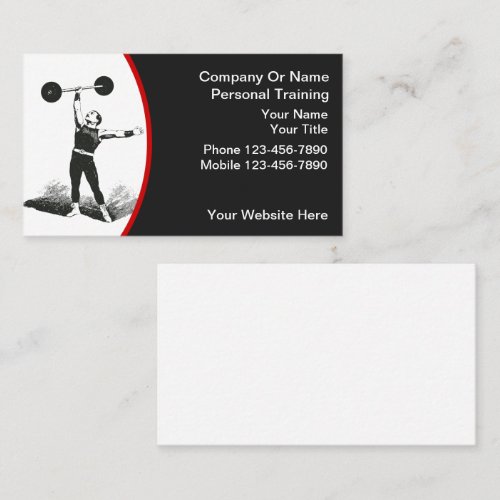 Personal Trainer Business Cards